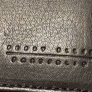 Perry Ellis Black Leather Portfolio